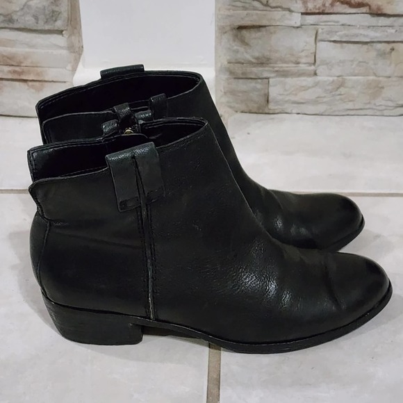 Sam Edelman Petty black leather ankle boots Booties‎ Women's size 7 - Picture 2 of 8